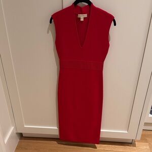 Michael by Michael Kors Elegant Red Sleeveless Dress